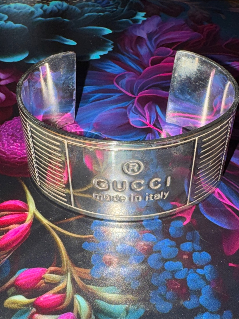Gucci Silver 925 Made In Italy Cuff Bracelet